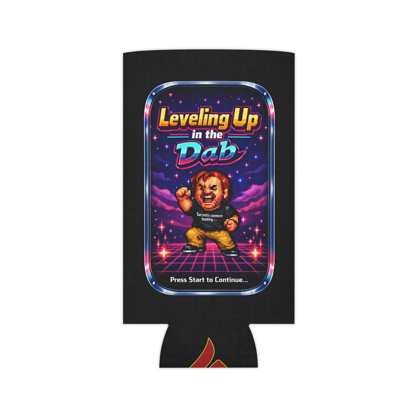 Leveling Up in the Dab Retro  Drink Koozie