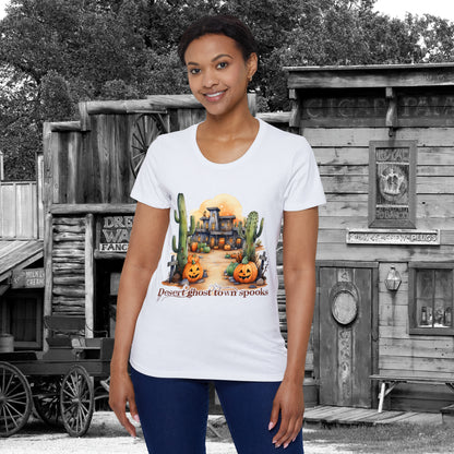 Desert Ghost Town Spooks Western Halloween Women's Organic Short Sleeve T-Shirt Gifts for Her