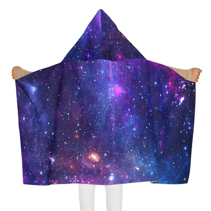 Purple Beyond the Stars Outer Space Out of this World Youth Hooded Towel