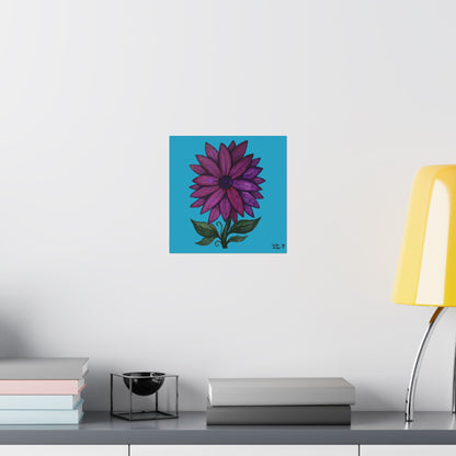 Purple Floral Matte Poster  — Vibrant Botanical Wall Art from Artist Cailee Miller