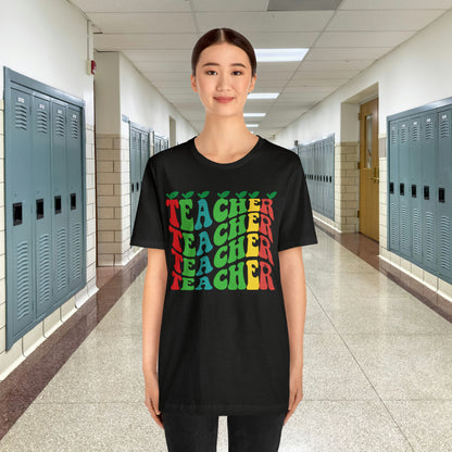 Colorful Teacher Unisex Jersey Short Sleeve Tee