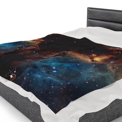 Colorful Galaxy Velveteen Plush Blanket