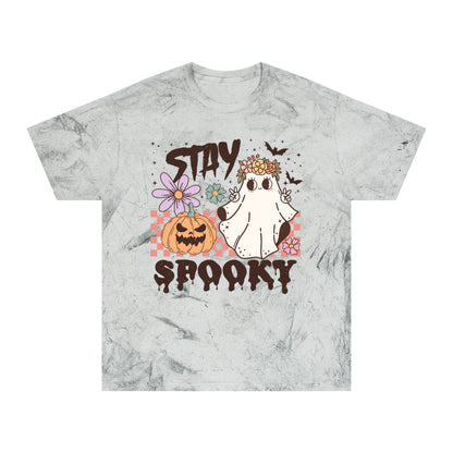 Stay Spooky Retro Groovy Halloween Unisex Color Blast T-Shirt Gifts for Him Gifts for Her
