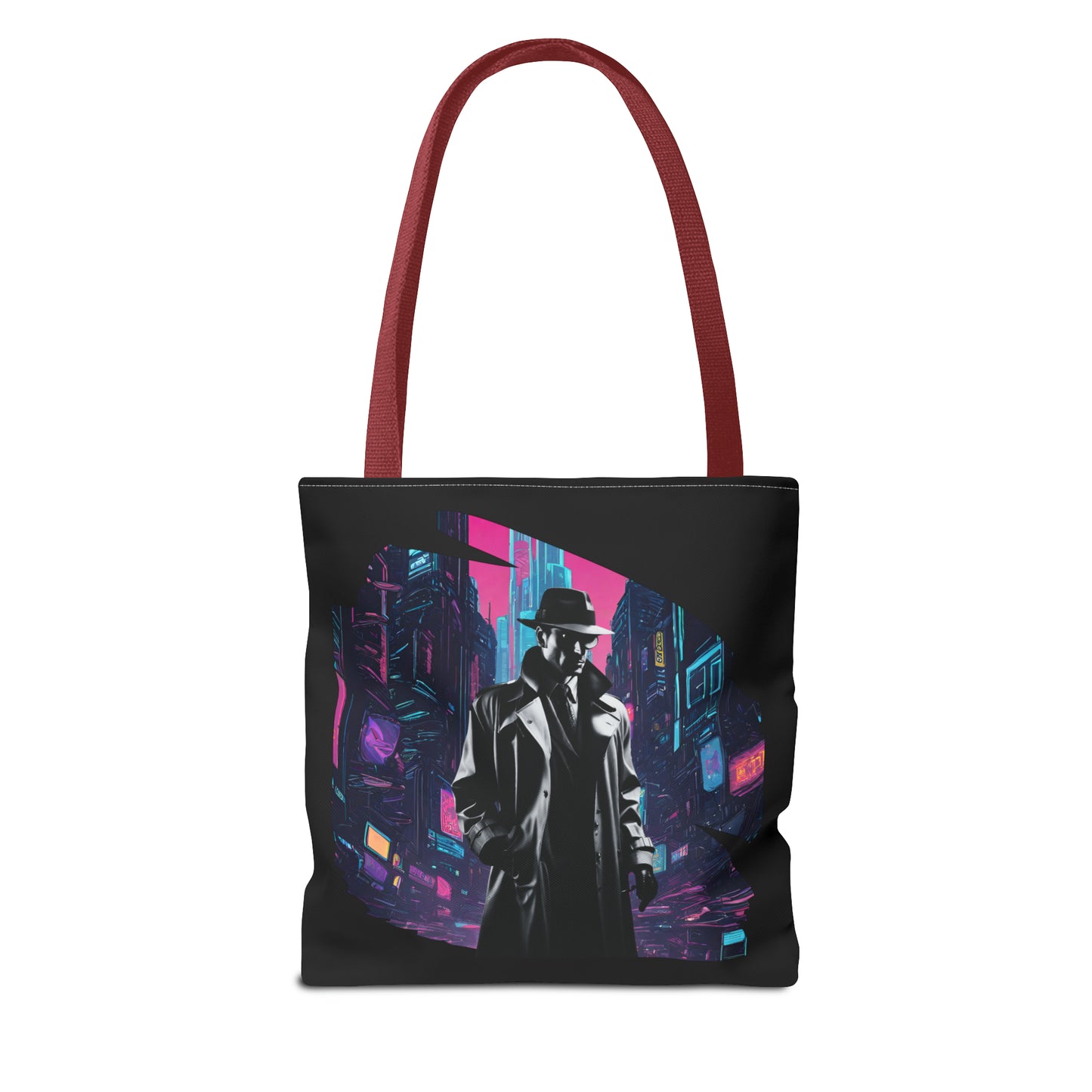 Cyberpunk Chic  Film Noir Detective AOP Tote Bag