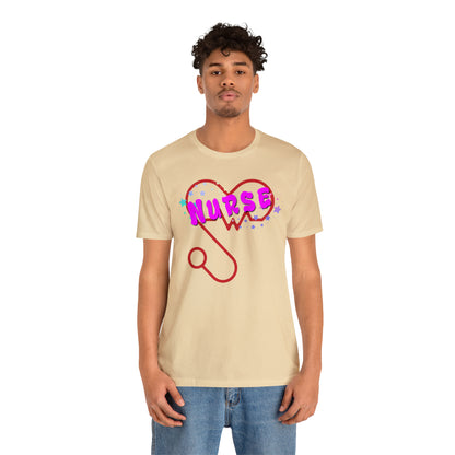 Nurse Love Unisex Jersey Tee Bella+Canvas 3001 Healthcare Gift Medical Students, Soft Fabric, Various Sizes Available