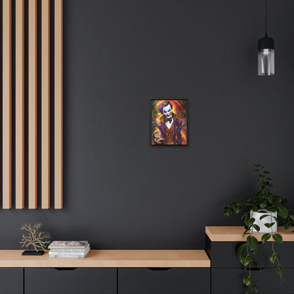 Steampunk-Joker-Hearts-Tribal-Fractal Gallery Canvas Wraps, Vertical Frame