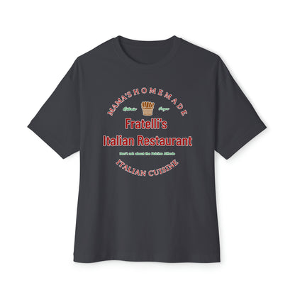 Fratelli's Italian Restaurant Unisex Oversized Boxy Tee Fratelli's Goonies Oversized Tee Movie Fashion Comedy Goonies Nostalgia Wear