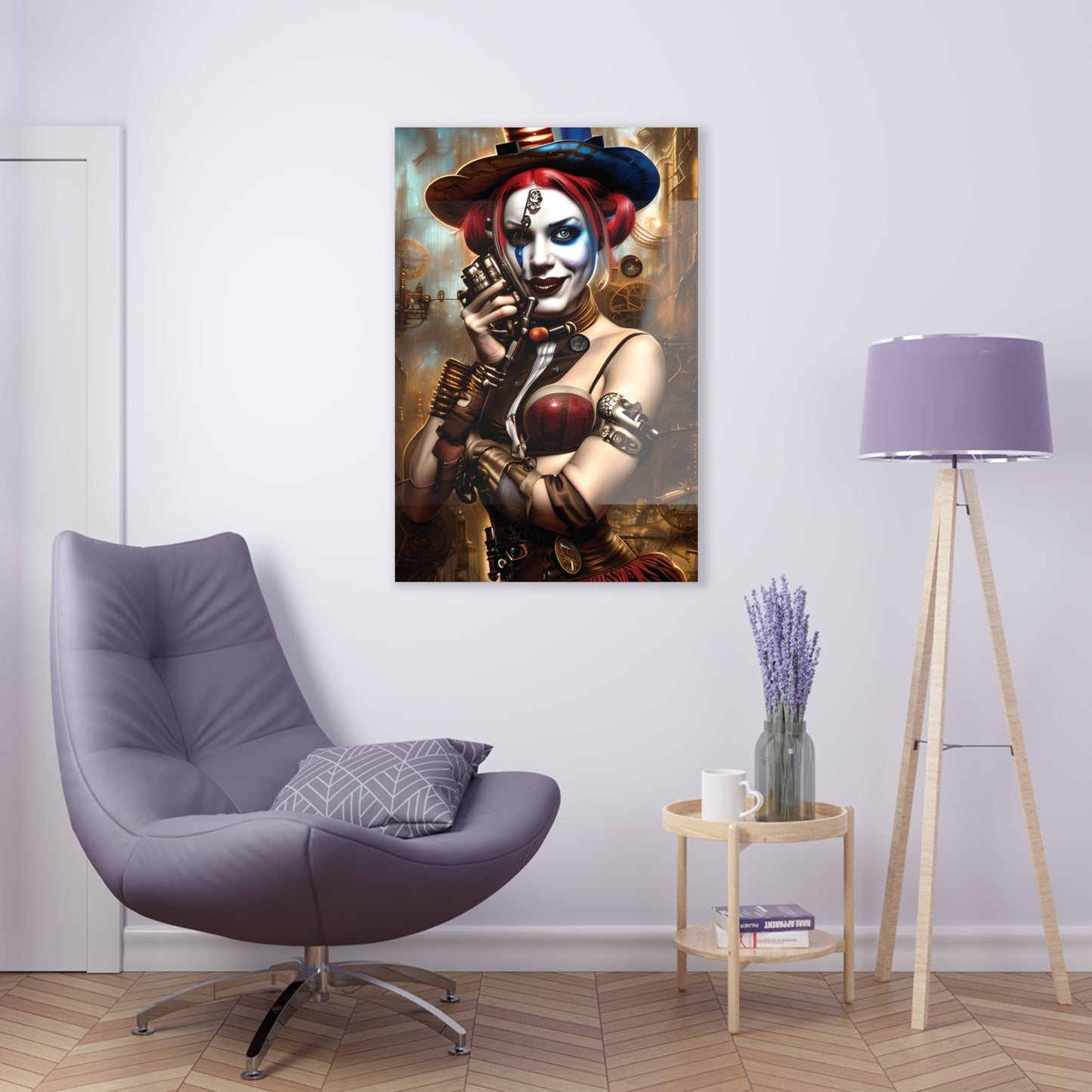 Hyper Realistic Steampunk Harley Quinn Acrylic Prints