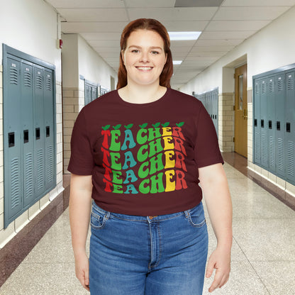 Colorful Teacher Unisex Jersey Short Sleeve Tee
