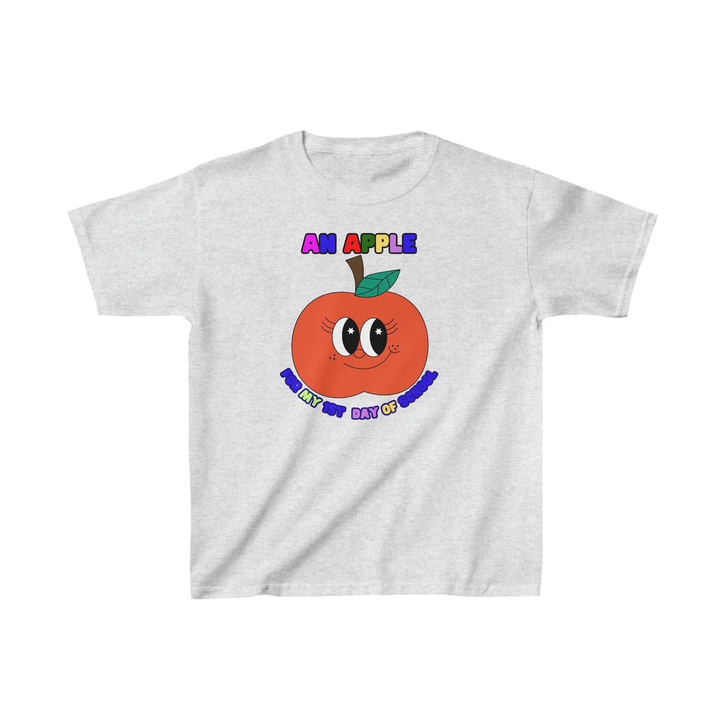 An Apple for my 1st day of School, Kids Heavy Cotton Tee