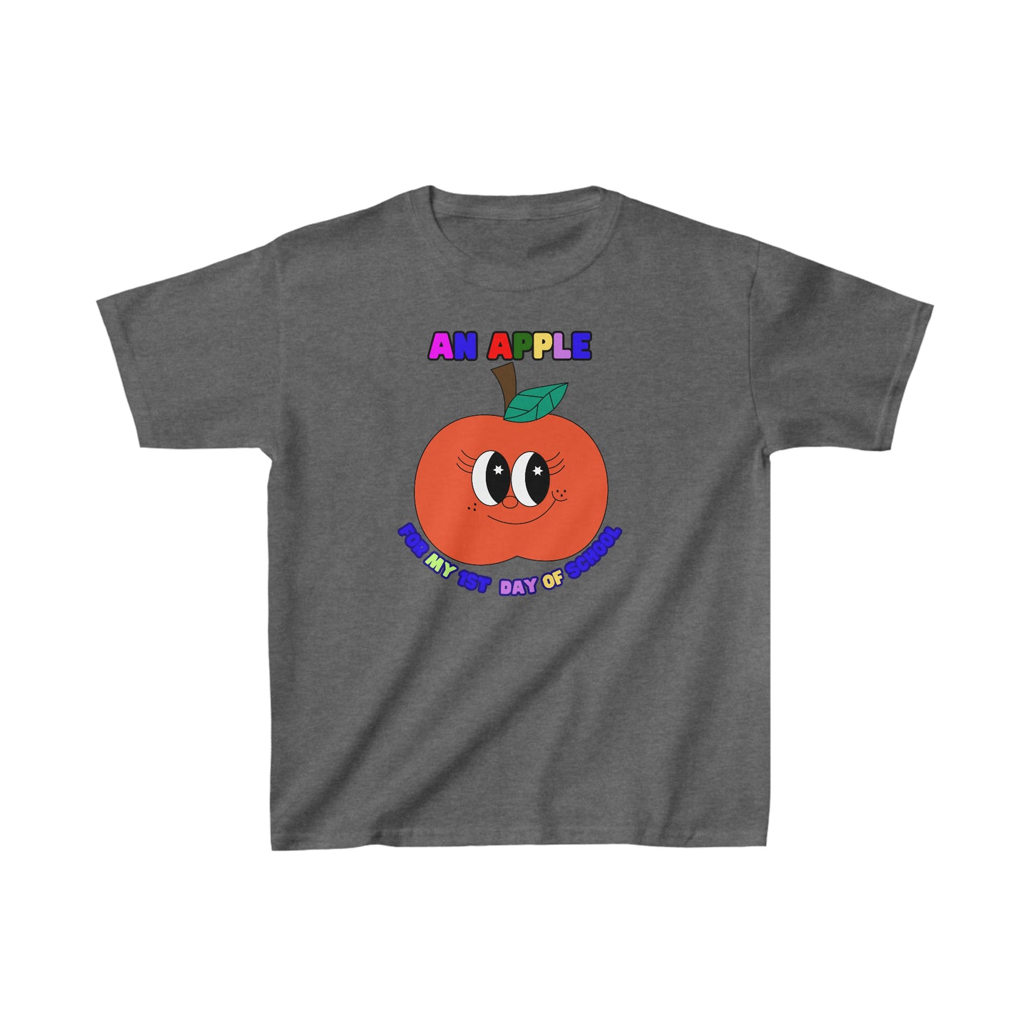 An Apple for my 1st day of School, Kids Heavy Cotton Tee