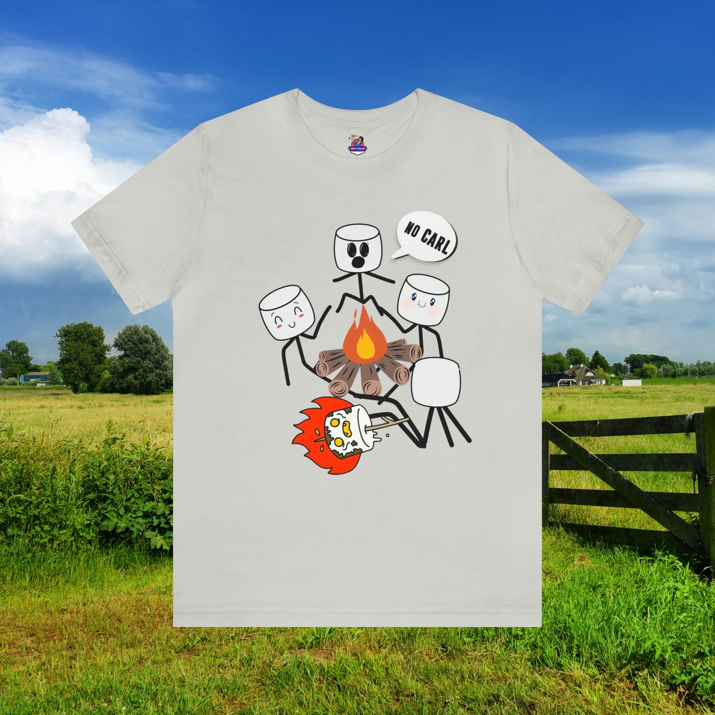 No Carl Marshmallow Campfire funny / Unisex Jersey Short Sleeve Tee