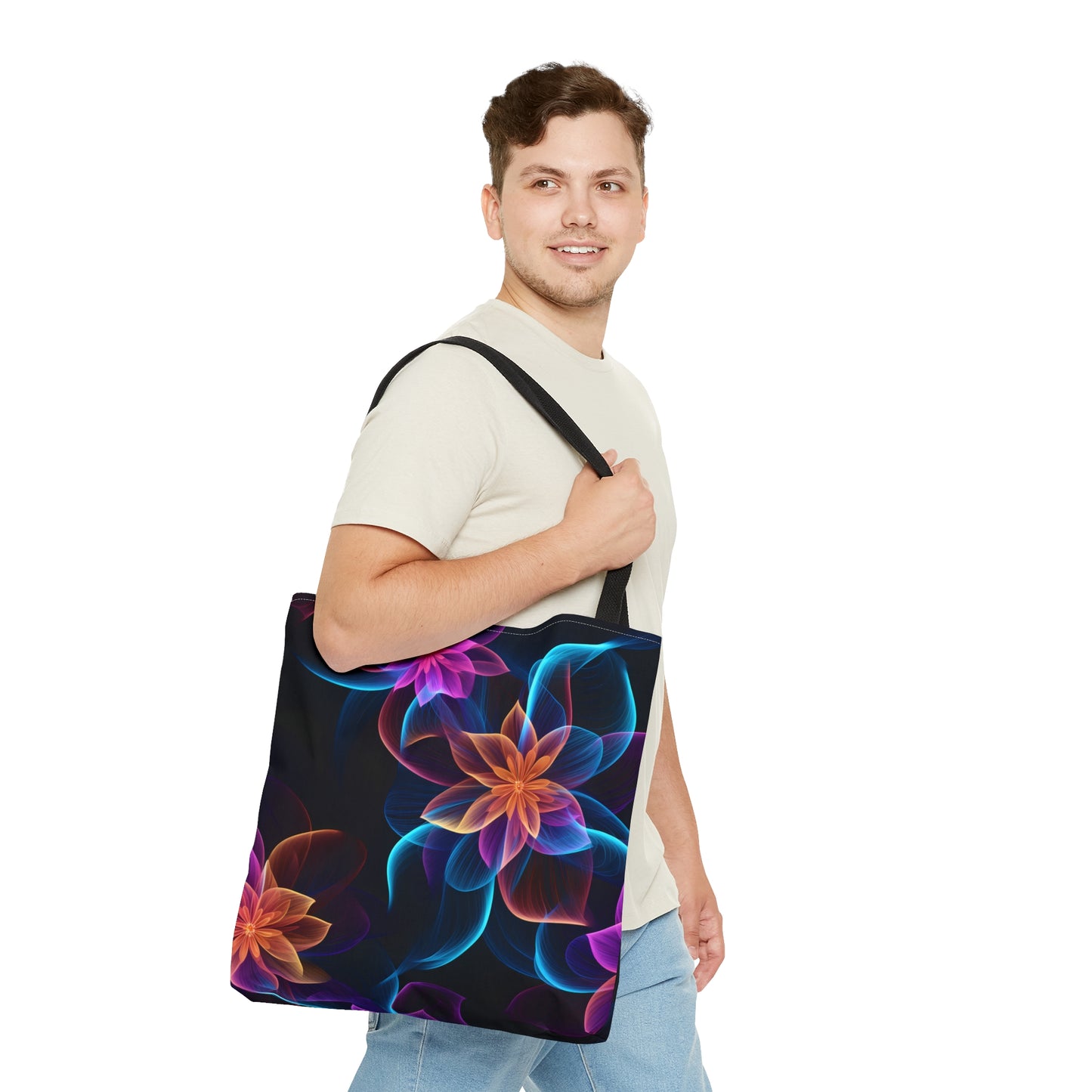 Chic Neon Garden All Over Print Tote Bag