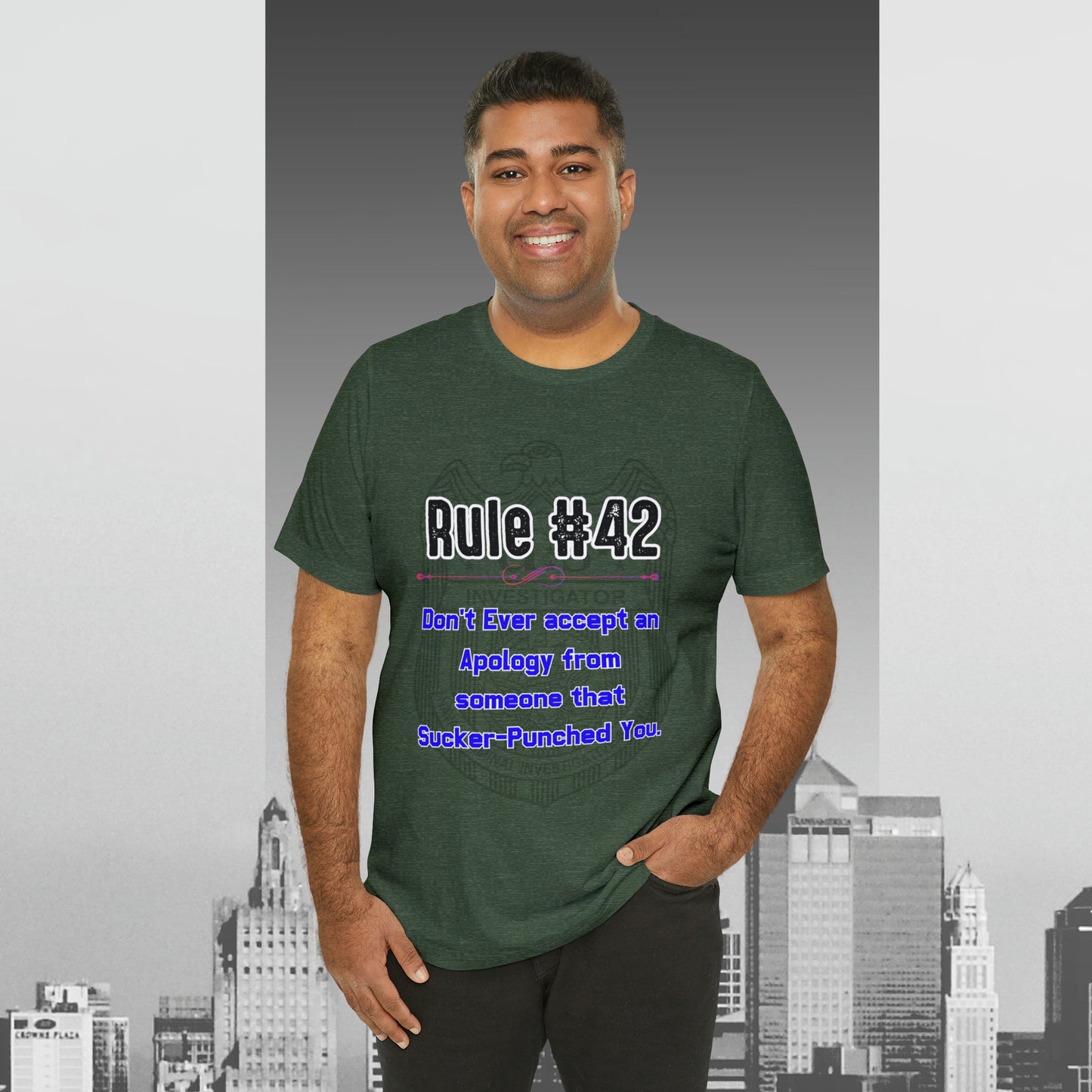 Rules of Gibbs #42 Don't Ever accept an Apology Unisex Jersey Short Sleeve Tee