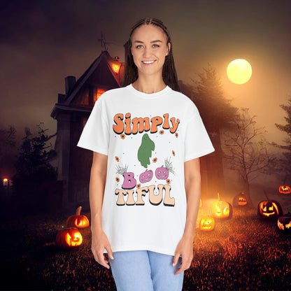 Simply Bootiful Retro Groovy Halloween Unisex Garment-Dyed T-shirt Gifts for Her Gifts for him