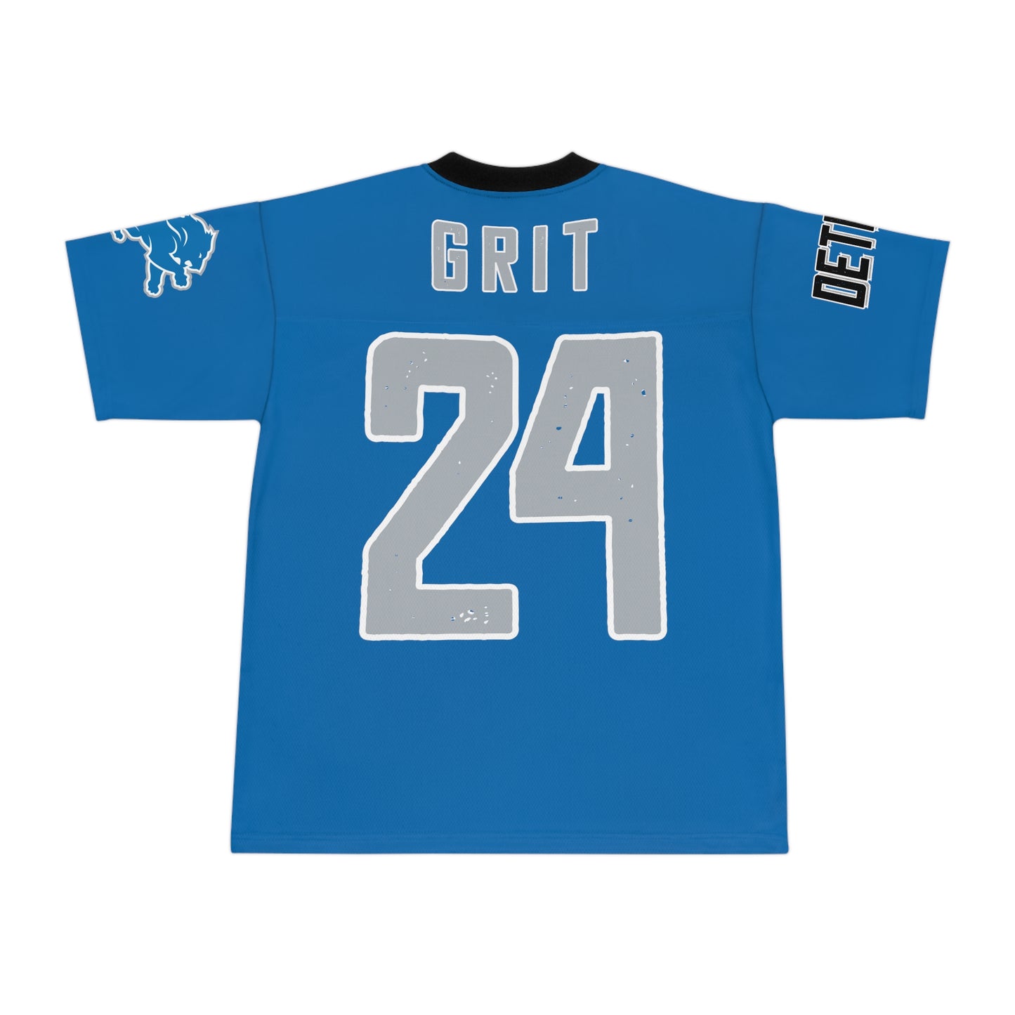 Custom Name & Number Detroit Football Team Unisex Football Jersey (AOP) fan apparel, Detroit pride fashion, Touchdown attire, Gridiron humor