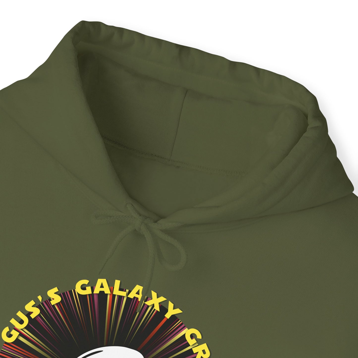 Gus's Galaxy Grill Unisex Heavy Blend™ Hooded Sweatshirt Hooded Hilarity, Galactic Gastro Couture, Intergalactic Apparel