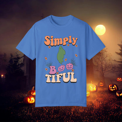 Simply Bootiful Retro Groovy Halloween Unisex Garment-Dyed T-shirt Gifts for Her Gifts for him