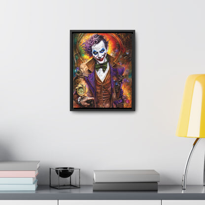 Steampunk-Joker-Hearts-Tribal-Fractal Gallery Canvas Wraps, Vertical Frame