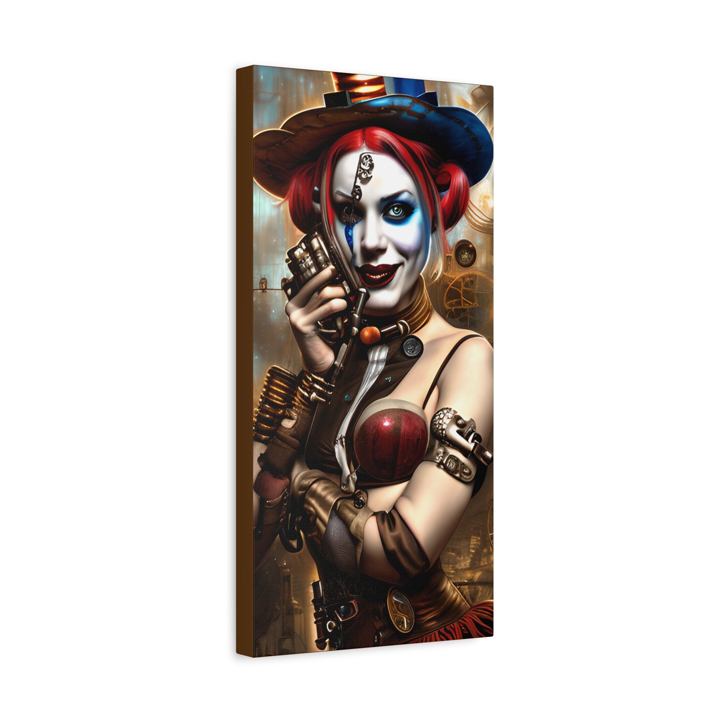 Hyper Realistic Steampunk Harley Quinn Matte Canvas, Stretched, 1.25"