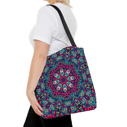 Purple Boho Vibes Tote Bag - AOP Design for Stylish Carrying