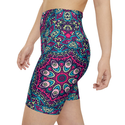 Purple Boho Vibes Workout Shorts - AOP Design for Stylish Comfort