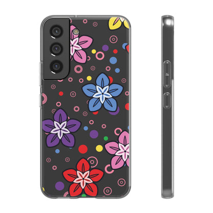 Retro Colorful Flowers Flexi Cases for IPhone and Samsung