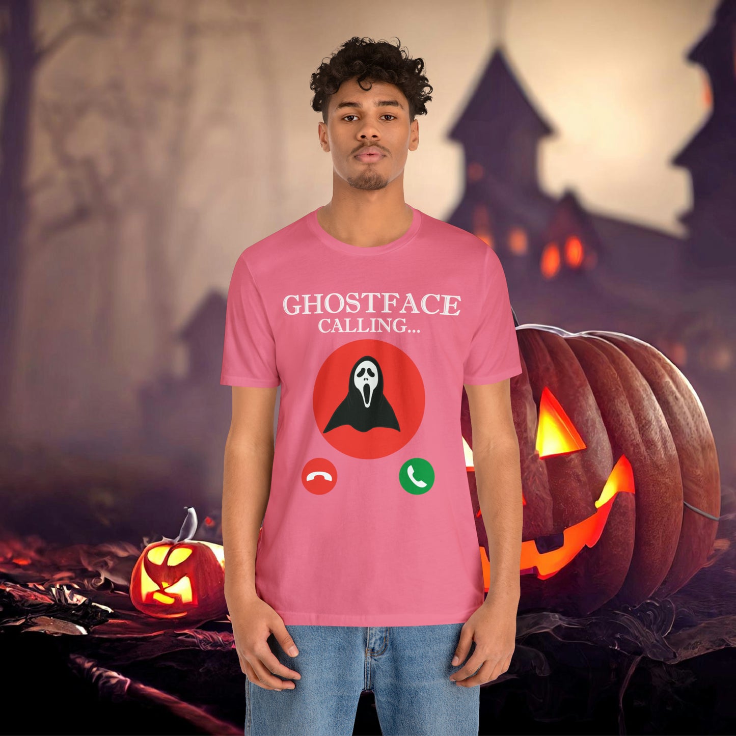 Ghost Face is Calling Halloween Unisex Jersey Short Sleeve Tee Gifts For her Gifts for Him