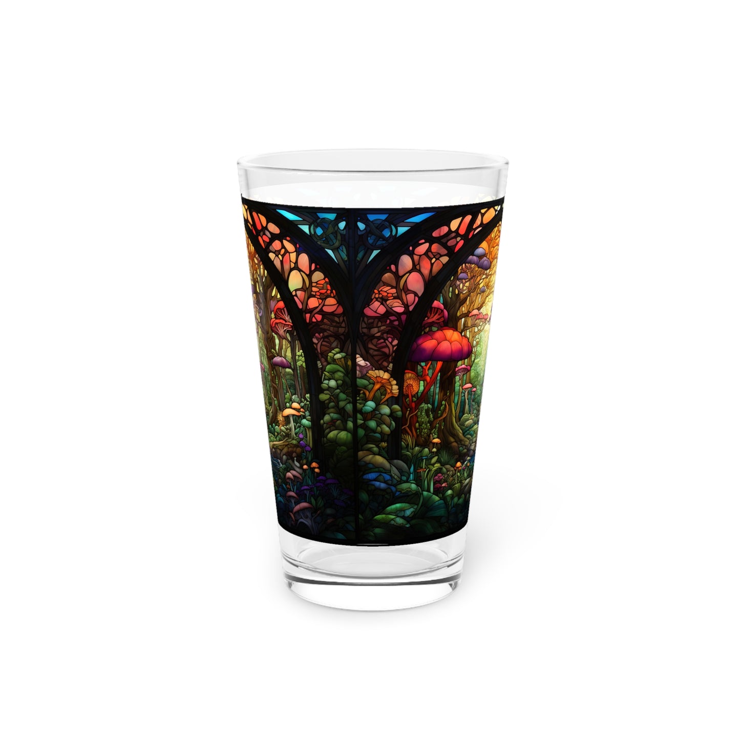 Enchanted Forest: A Magical Journey Through the Realm of Mushrooms 16oz Pint Glass Gift idea gifts for home decor housewarming gift