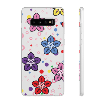 Retro Colorful Flowers Flexi Cases for IPhone and Samsung