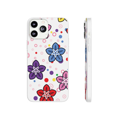 Retro Colorful Flowers Flexi Cases for IPhone and Samsung
