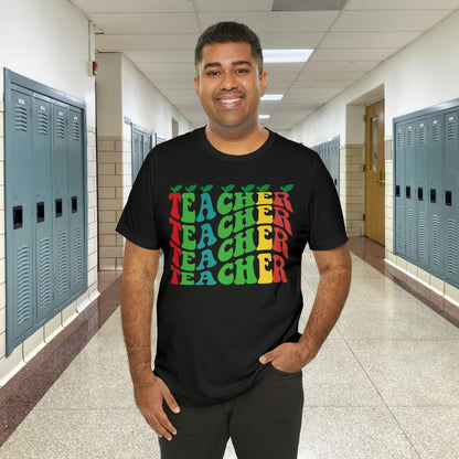 Colorful Teacher Unisex Jersey Short Sleeve Tee
