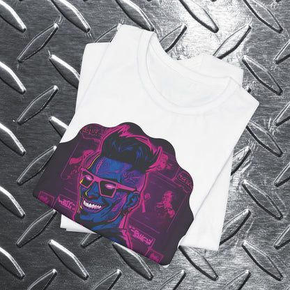 The Future is now Cyber Punk Guy Unisex Jersey Short Sleeve Tee