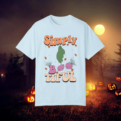 Simply Bootiful Retro Groovy Halloween Unisex Garment-Dyed T-shirt Gifts for Her Gifts for him