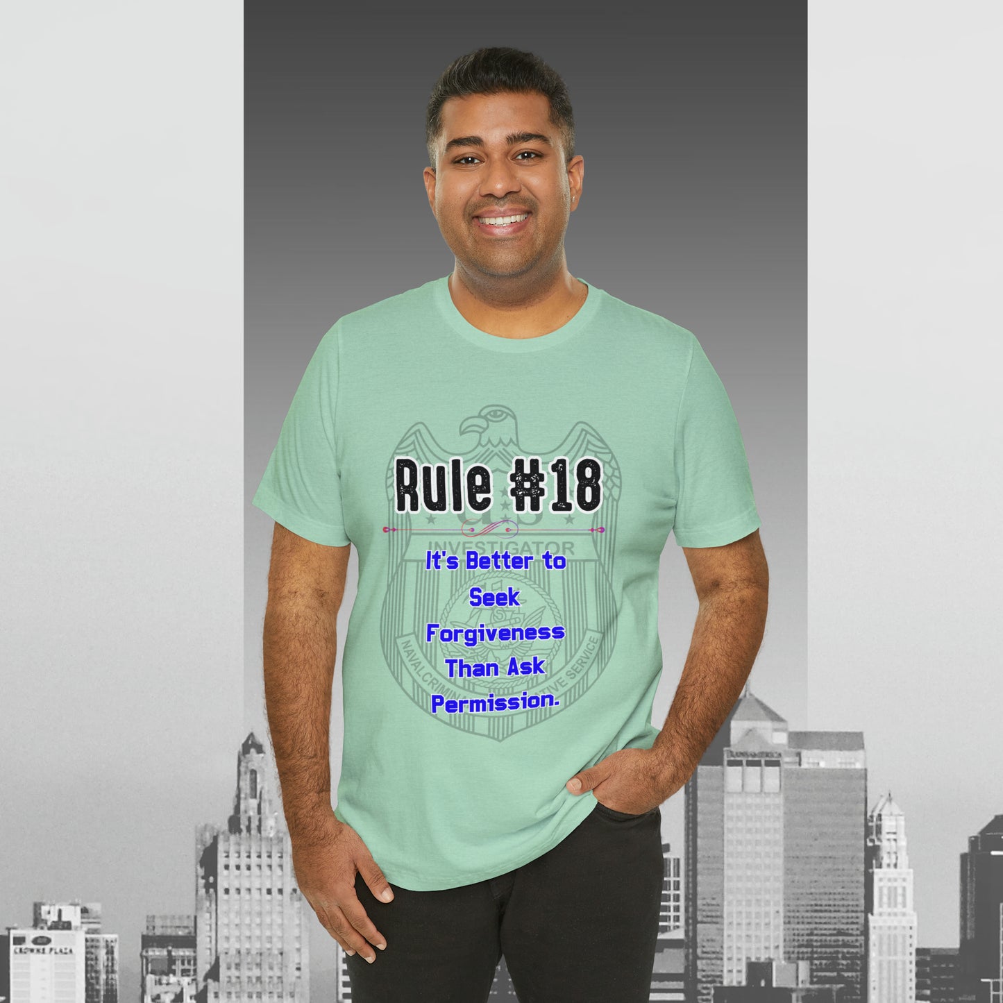 Rules of Gibbs #18 Its's Better to seek Forgiveness, than ask permission Unisex Jersey Short Sleeve Tee