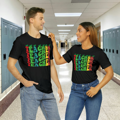 Colorful Teacher Unisex Jersey Short Sleeve Tee