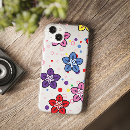 Retro Colorful Flowers Flexi Cases for IPhone and Samsung