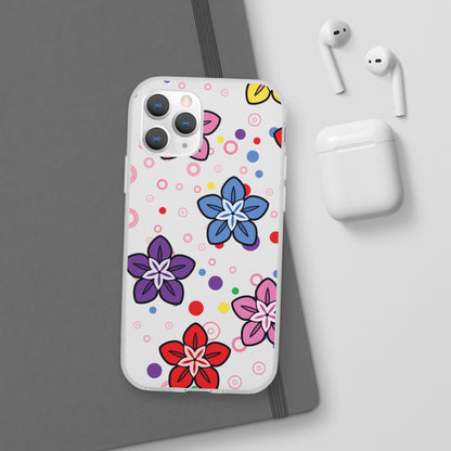 Retro Colorful Flowers Flexi Cases for IPhone and Samsung
