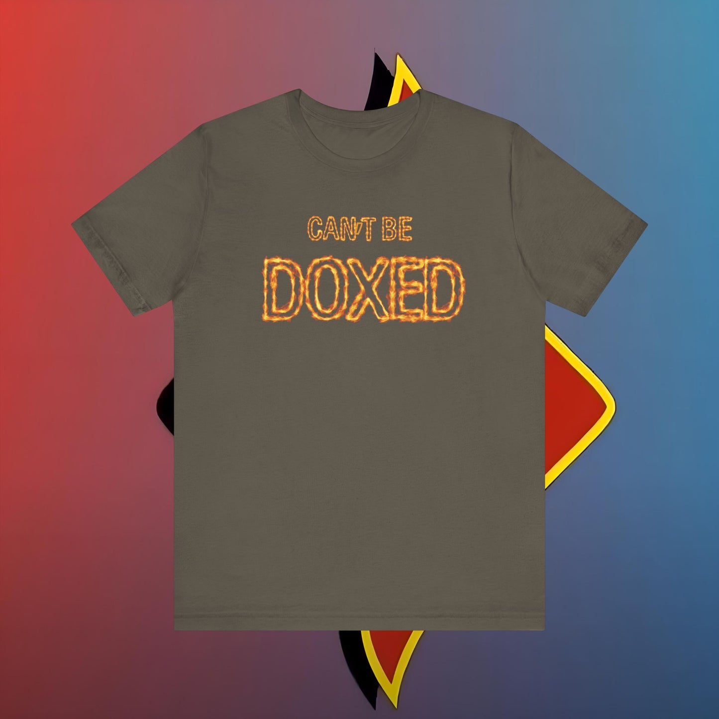 "Blazing Anonymity: Can't Be Doxed – The Shuli Network Inferno Edition #skoal" Unisex Jersey Short Sleeve Tee