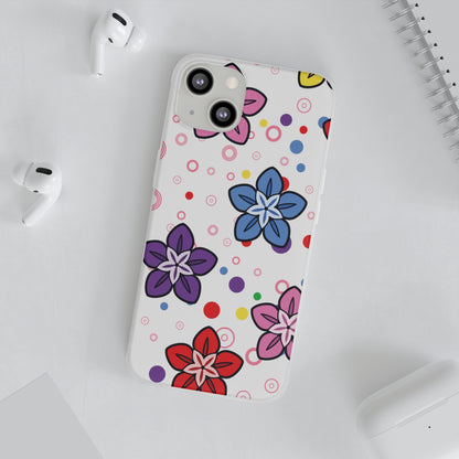 Retro Colorful Flowers Flexi Cases for IPhone and Samsung