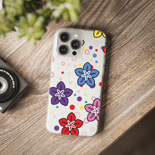 Retro Colorful Flowers Flexi Cases for IPhone and Samsung