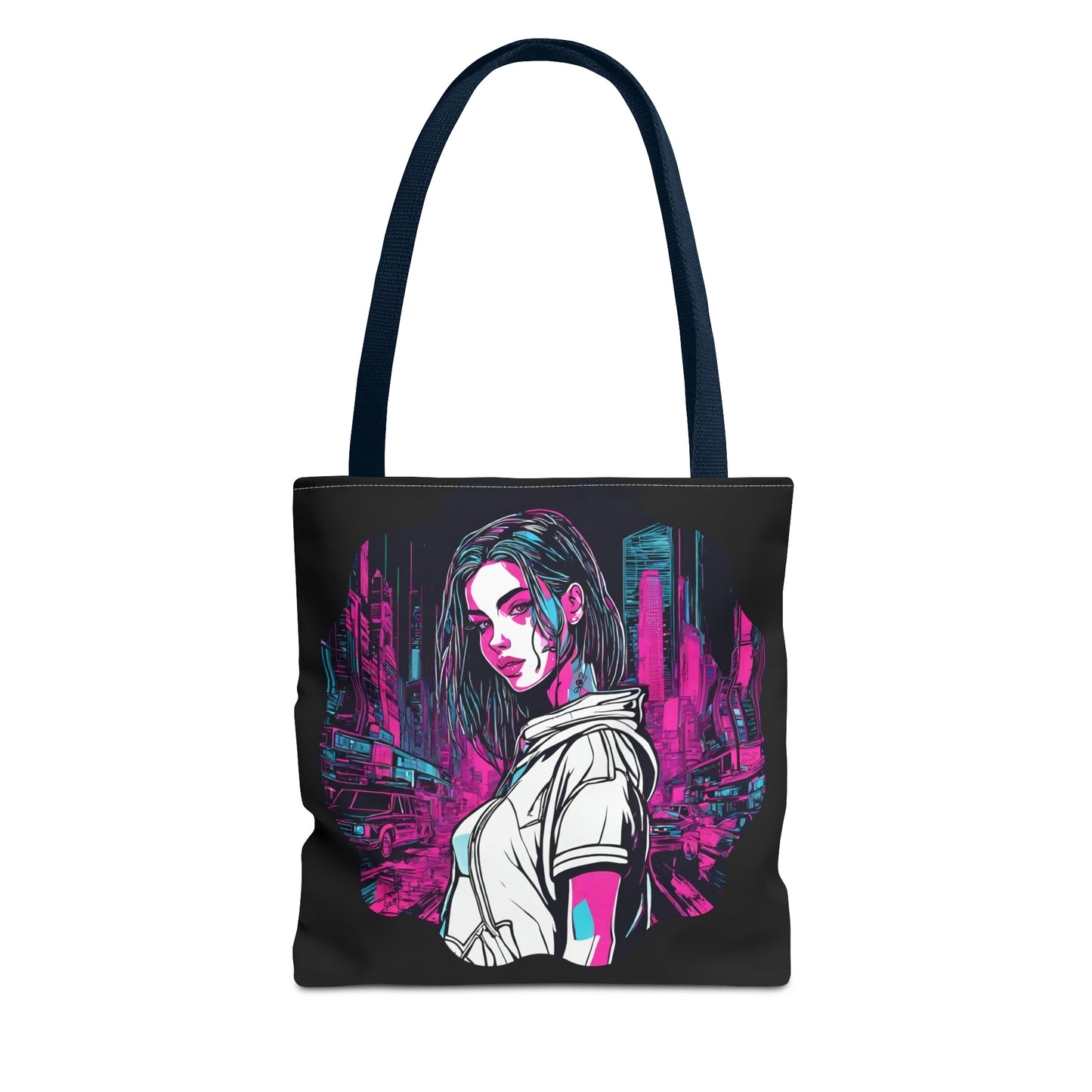 Cyberpunk Chic AOP Tote Bag