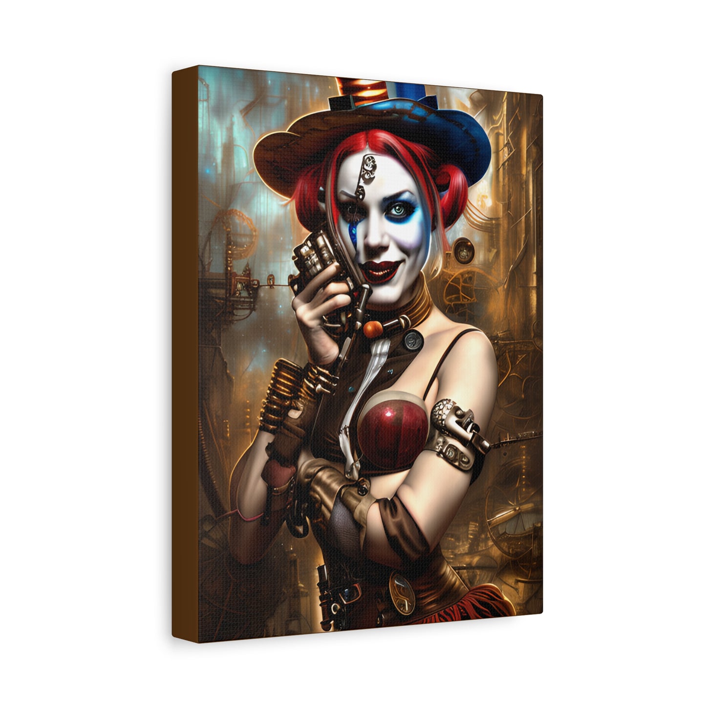 Hyper Realistic Steampunk Harley Quinn Matte Canvas, Stretched, 1.25"