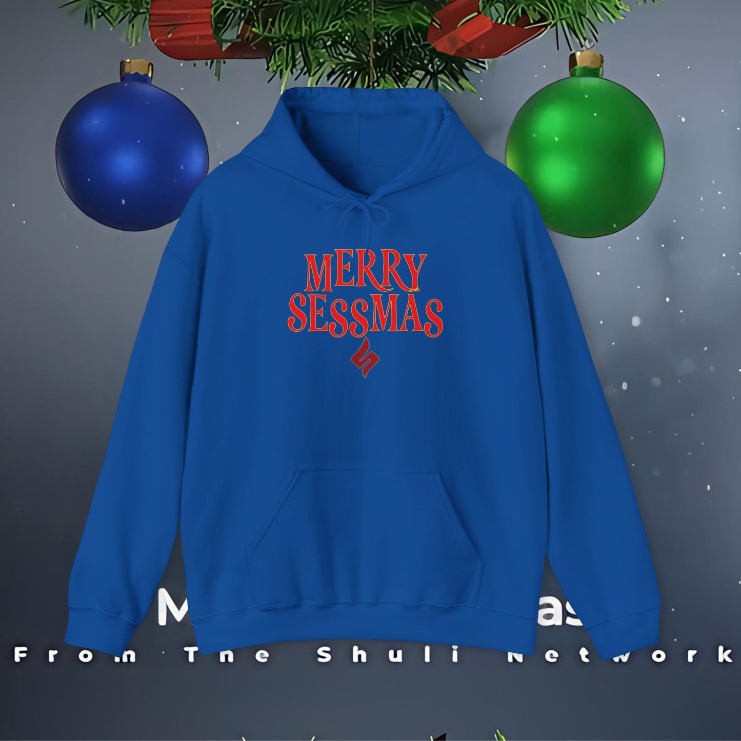 Merry Sessmas Hoodie – Festive "Skol" Holiday Graphic Sweatshirt