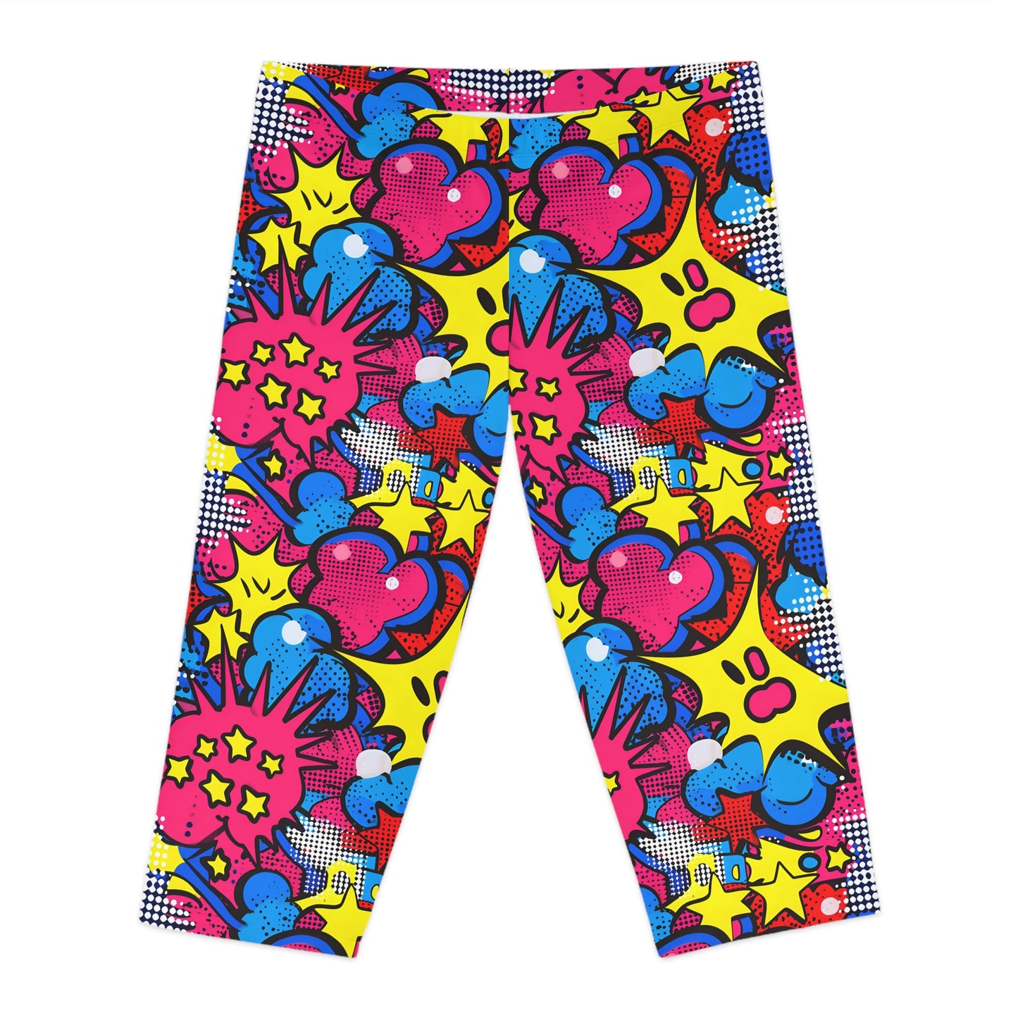 🌟 Abstract Pop Art Capri Leggings: A Fusion of Style and Comfort! Women's Capri Leggings (AOP)