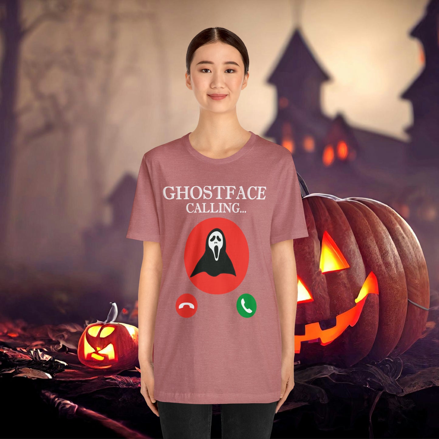 Ghost Face is Calling Halloween Unisex Jersey Short Sleeve Tee Gifts For her Gifts for Him