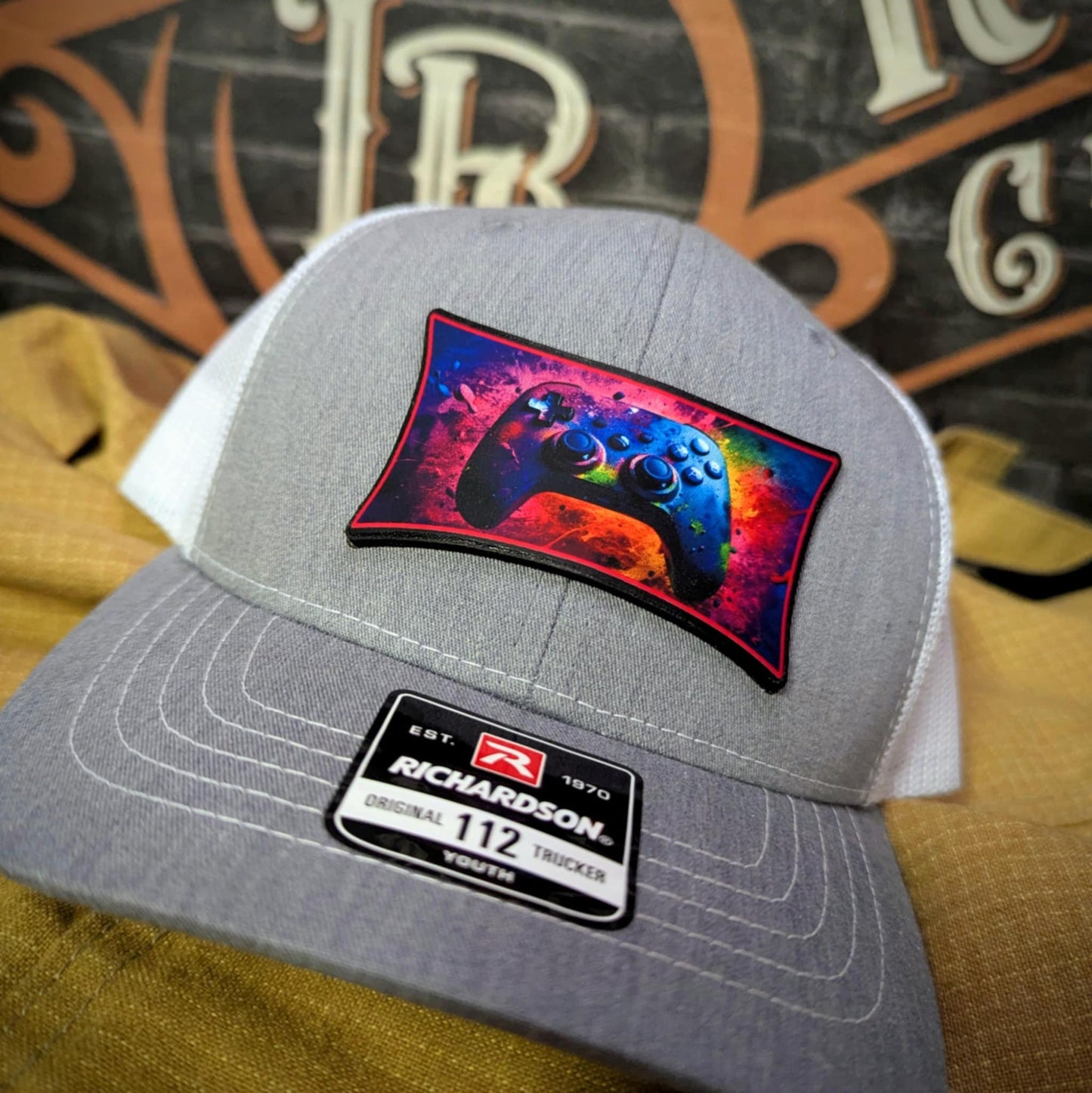 Next Level Gamer Hat | Full-Color Leather Patch Controller Design