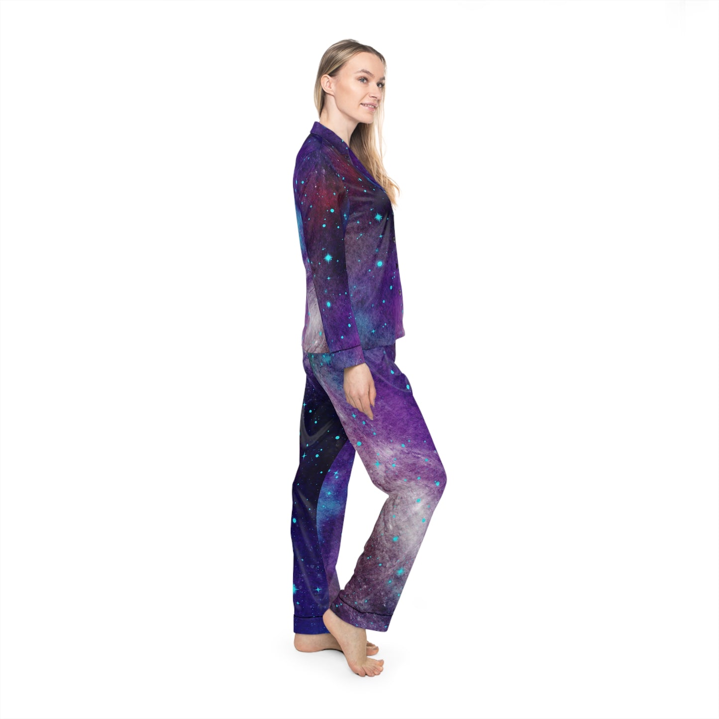 Outer Space Out of this World Women's Satin Pajamas (AOP)