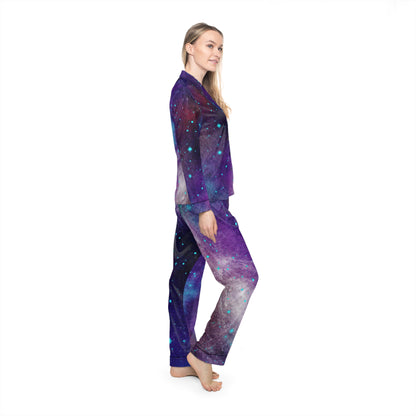 Outer Space Out of this World Women's Satin Pajamas (AOP)