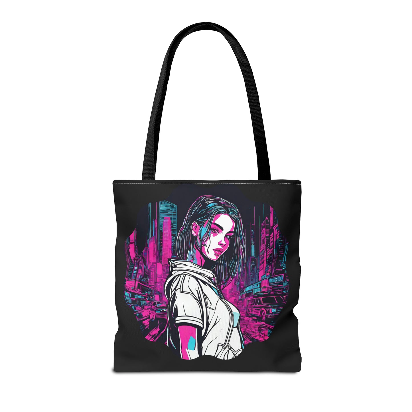 Cyberpunk Chic AOP Tote Bag